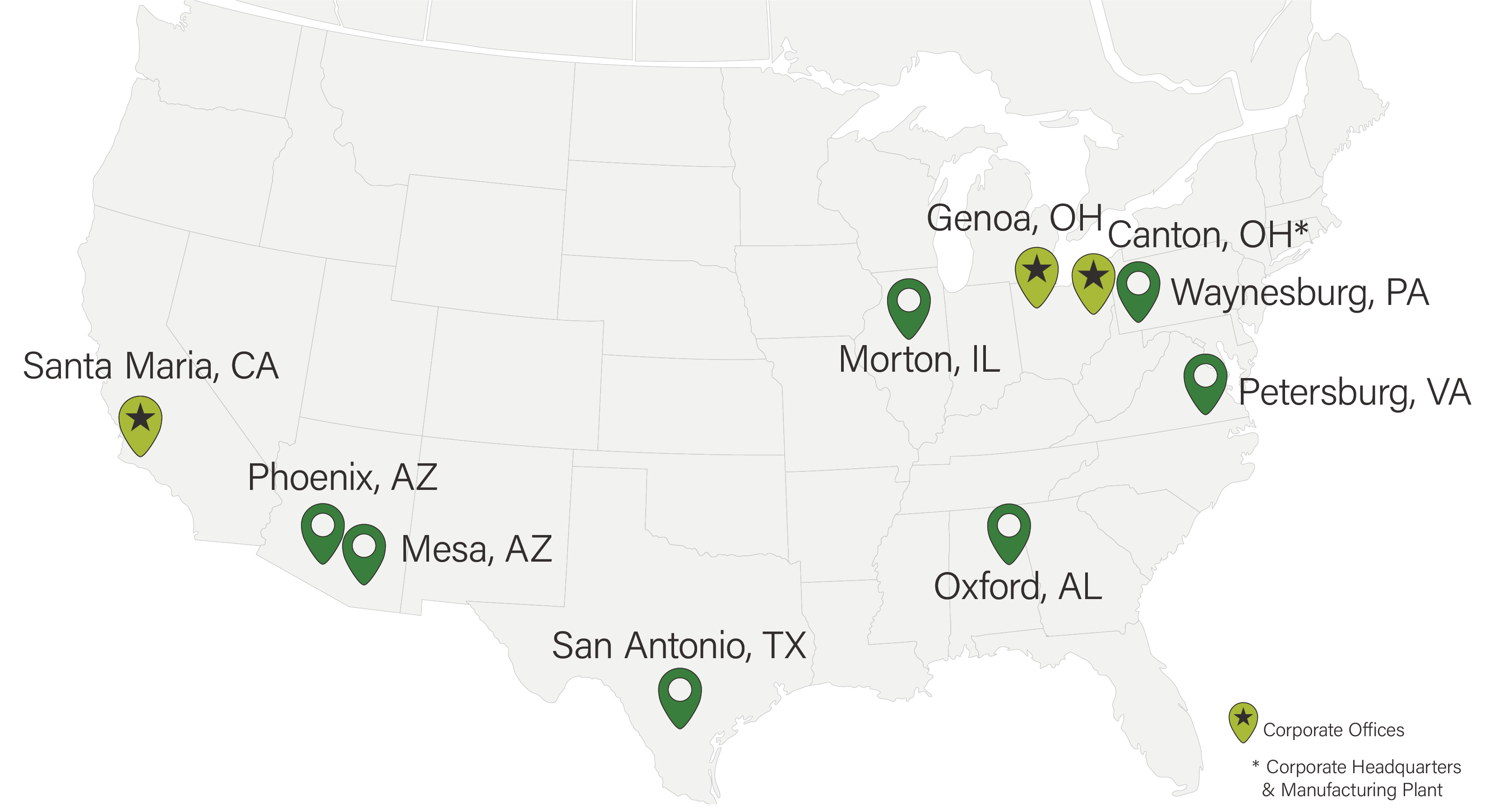 Midwest Industrial Satellite Service Centers 2024