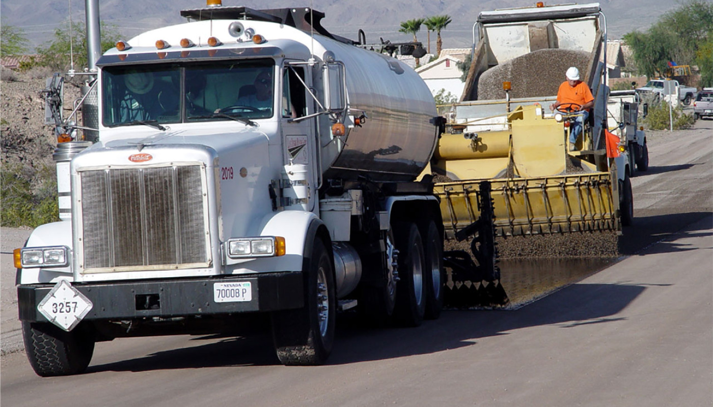 Chip Seal Surface Course Application 01